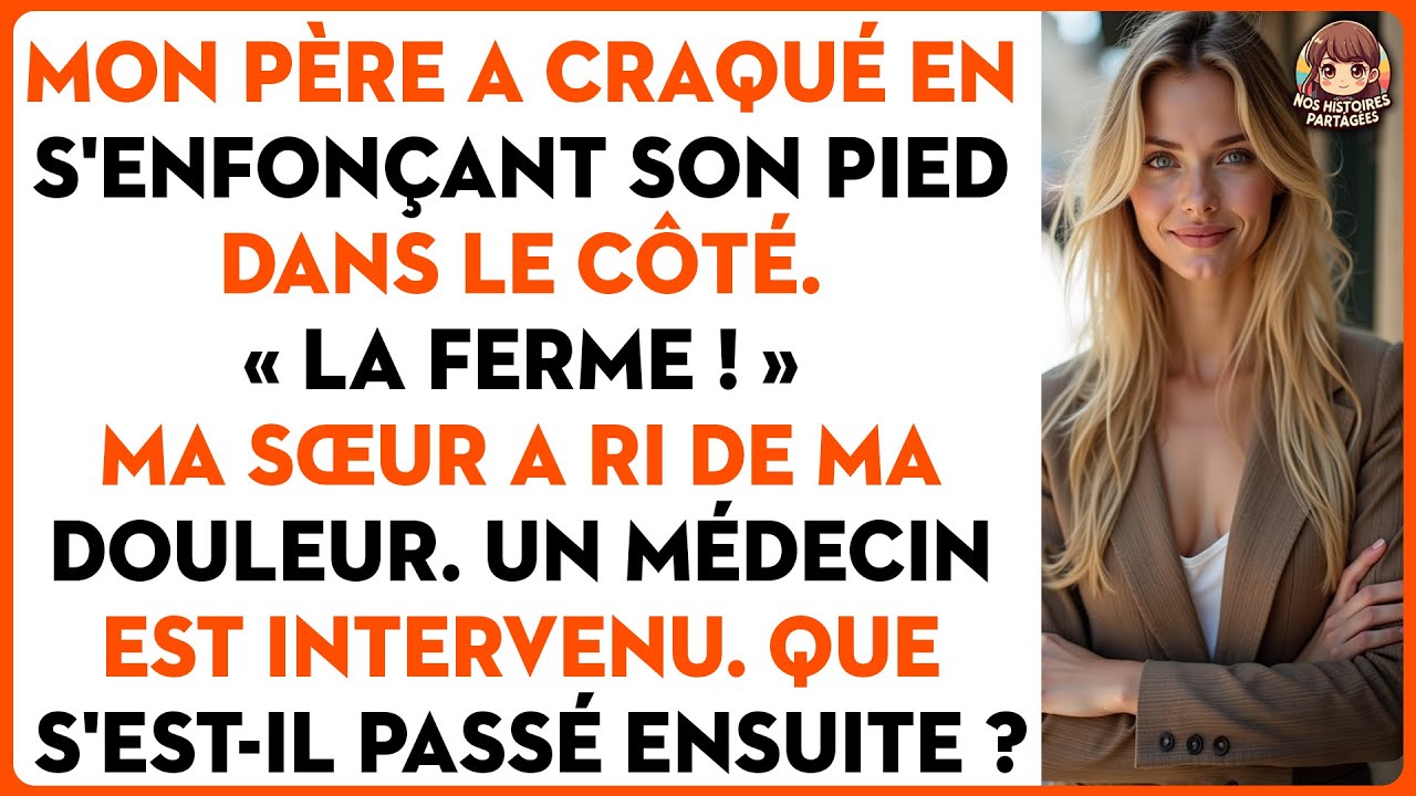Mon père a craqué en m'enfonçant son pied dans le côté. « la ferme ! » ma sœur a ri de ma douleur.
