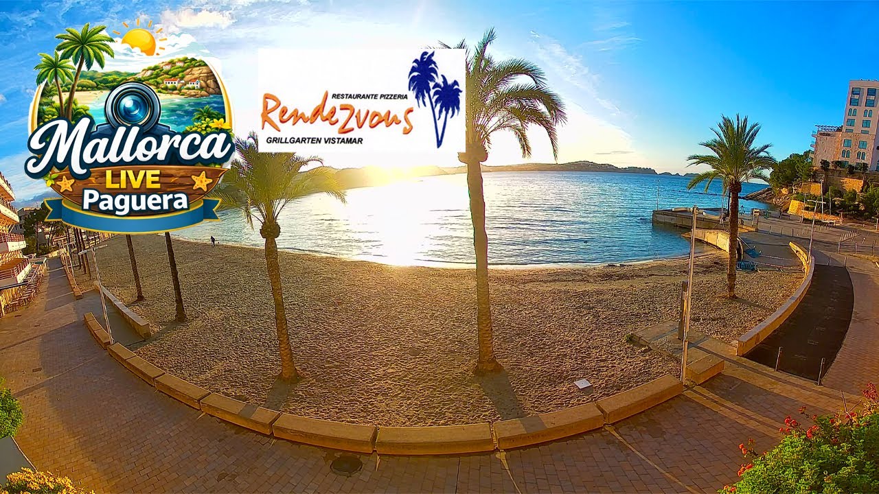 🌞 🌊 Live Webcam Playa Palmira / Rendezvous Garden Paguera |4K 180&deg; #Balearics #Mallorca #Livestream