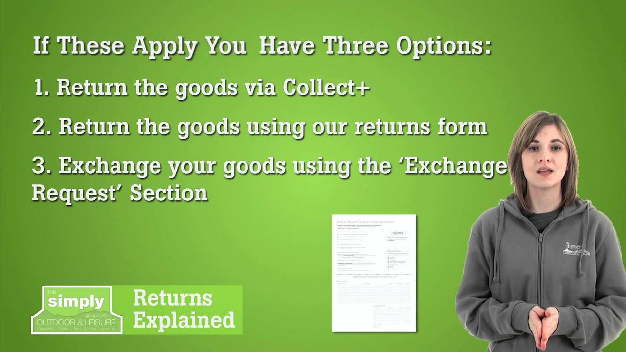 Returning Goods Advice - The Simply Group