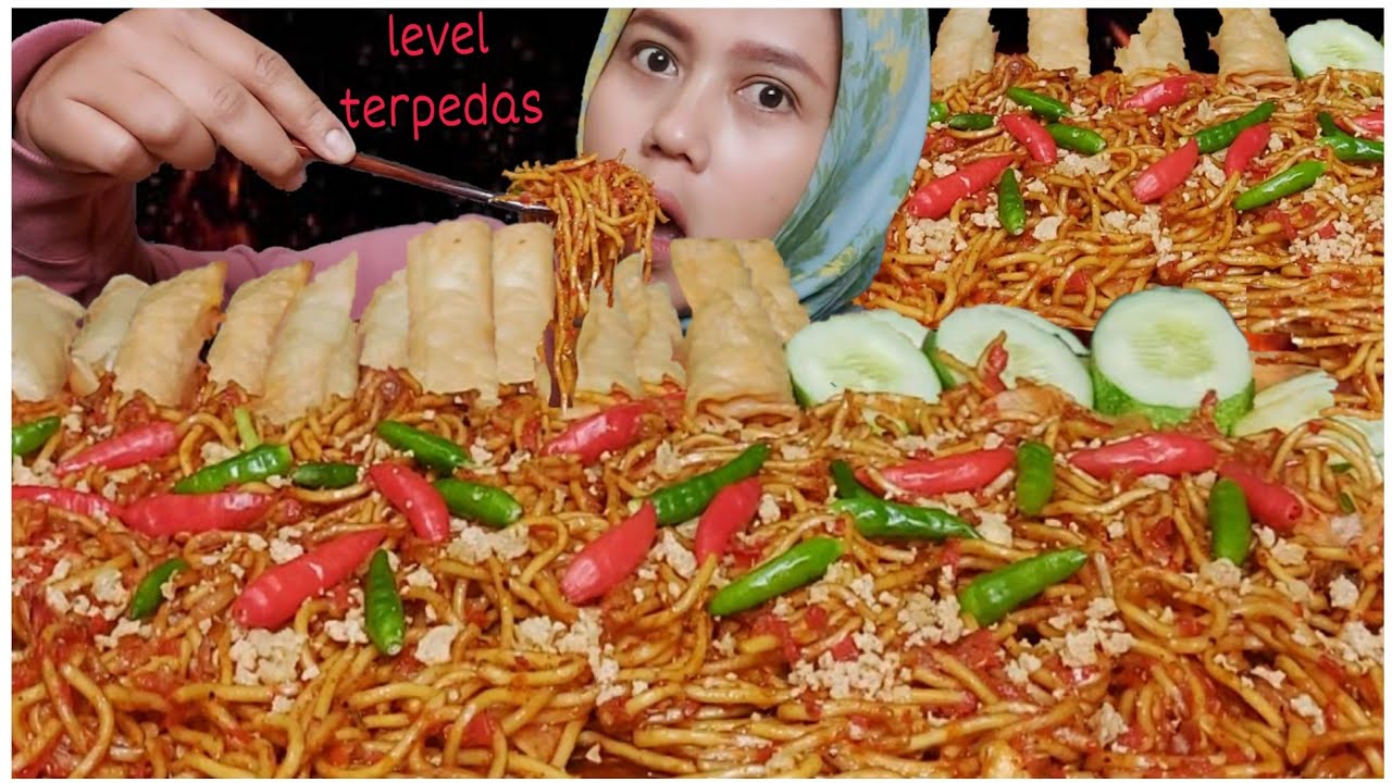 PEDAS@ BIKIN NYERAH❕MIE GACOAN LEVEL TINGGI EXTRA RAWIT || #asmr #mukbang #miegacoan