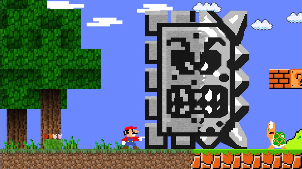 Mario Touches and Everything Becomes Minecraft...