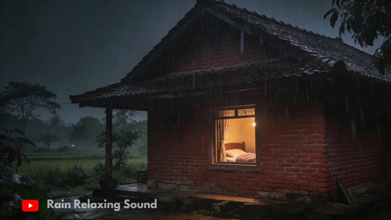 Rainy Night at a Creek Side Cabin | Heavy Rain on Roof for Sleep #1