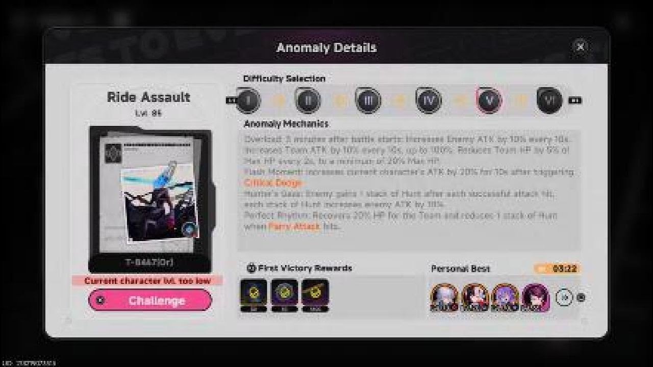 NTE: Neverness to Everness - High Risk Commision Difficulty 5: Lvl85 Headless Rider VS My Lvl70 Team