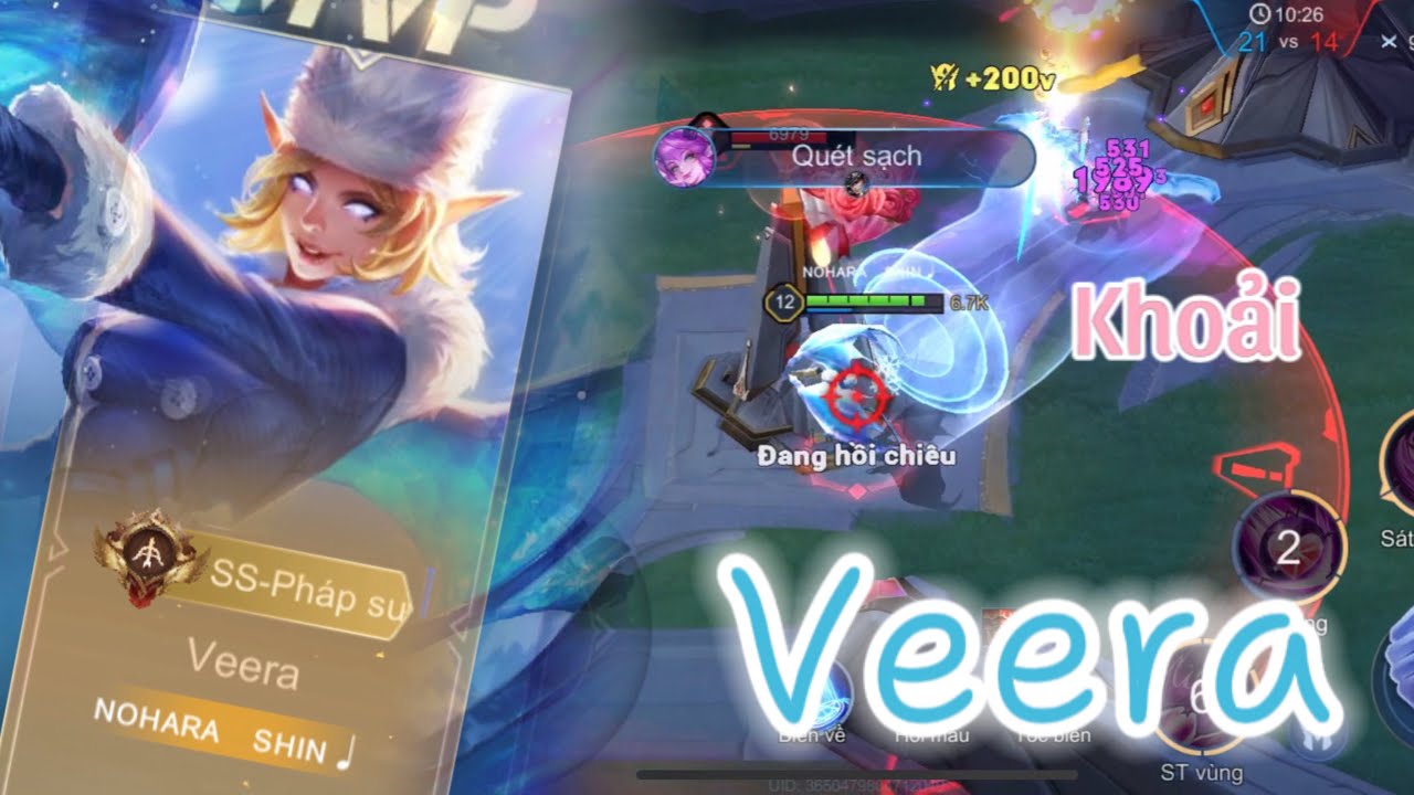 Veera và trận chiến núp bụi không hồi kết | Build đồ cấu rỉa chiêu 1 nửa cây máu #liênquânmobile