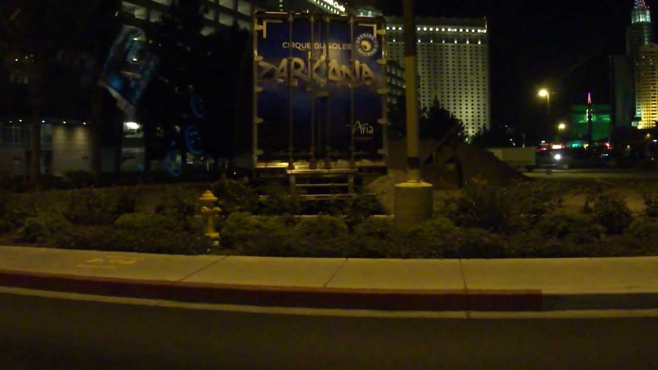 Las Vegas, night drive down Frank Sinatra Drive and Industrial Road, city side streets, Nevada