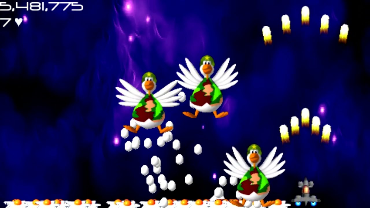 Chicken Invaders Portable (PSP Homebrew) Gameplay