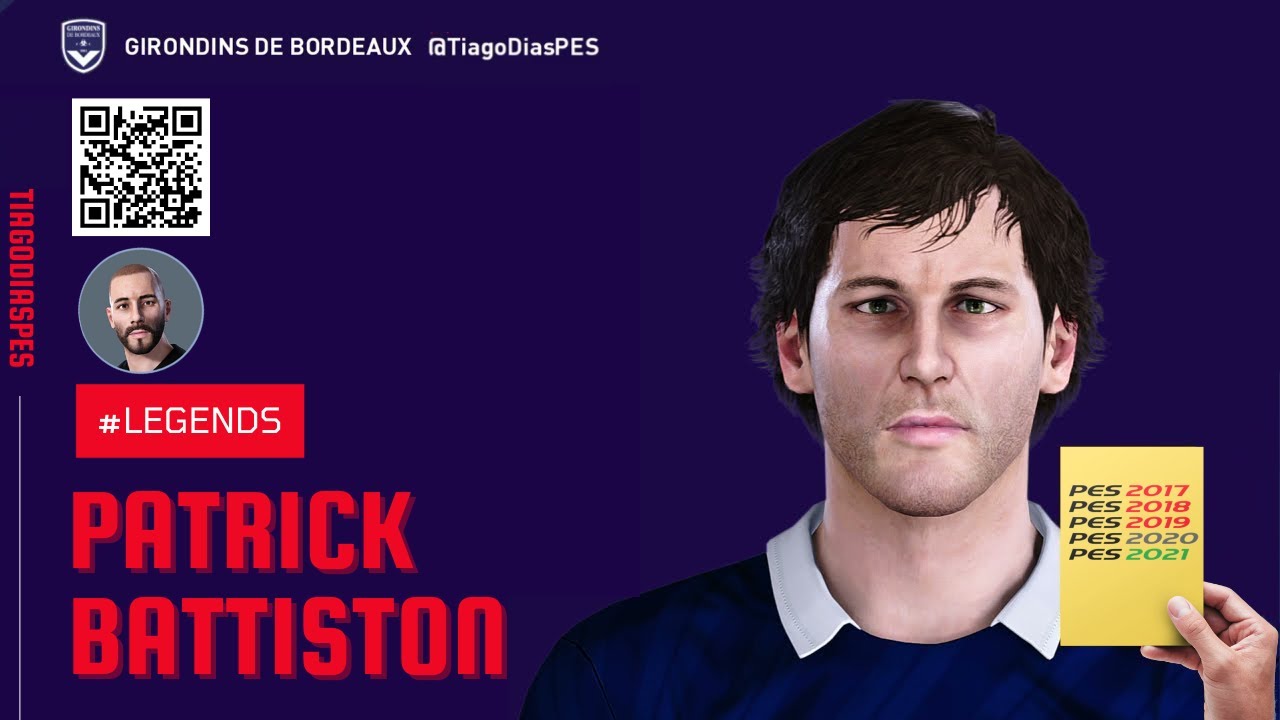 Patrick Battiston @TiagoDiasPES (Bordeaux, Metz) Face + Stats | PES 2021 | 2021/09 Donation