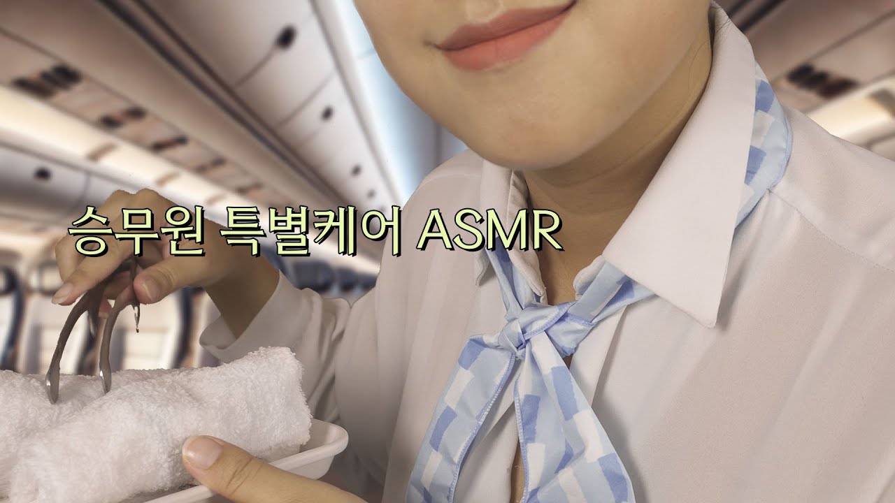 ASMR 여선이! 비행기 안에서 재워드리는 특별 서비스 상황극 The flight attendant RP [한국어/KOREAN]