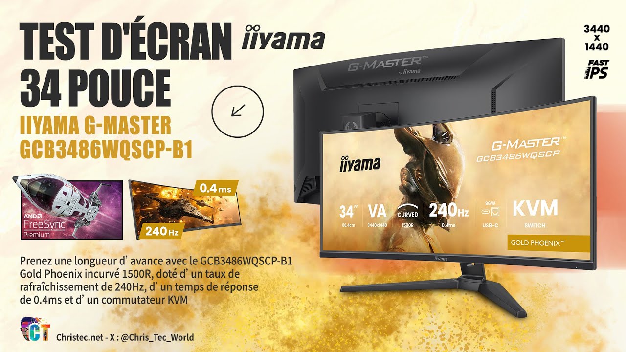 Test du iiyama GCB3486WQSCP-B1: moniteur ultra-large 240 Hz 34