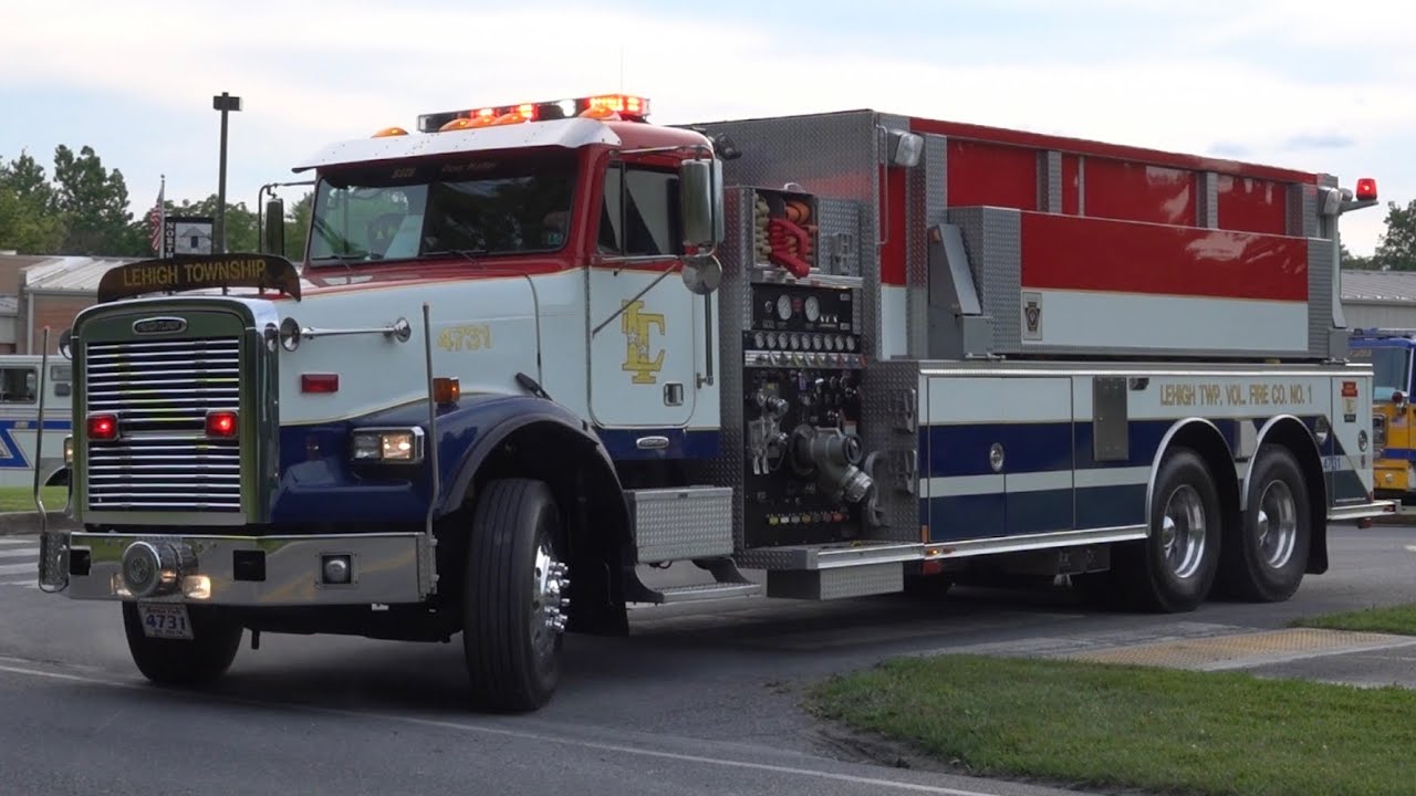 Lehigh Township Volunteer Fire Company Tanker 4731 & Fire Police 4746 Responding