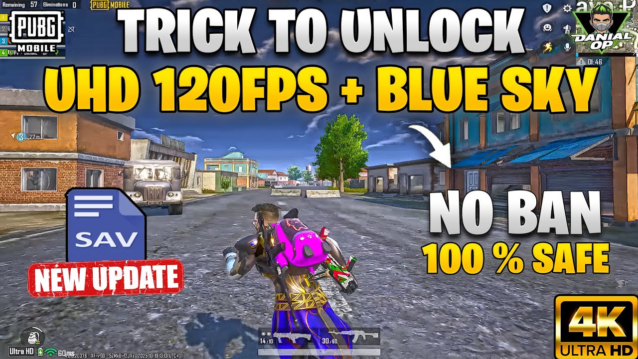 Unlock ULTRA HD / HDR + 120 FPS with Blue sky in PUBG MOBILE on Gameloop Emulator