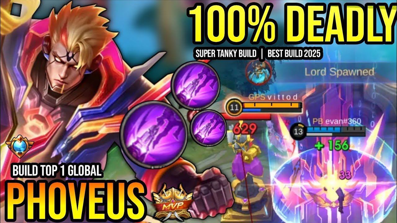 PHOVEUS BEST BUILD 2025 | BUILD TOP 1 GLOBAL PHOVEUS GAMEPLAY | MOBILE LEGENDS✓