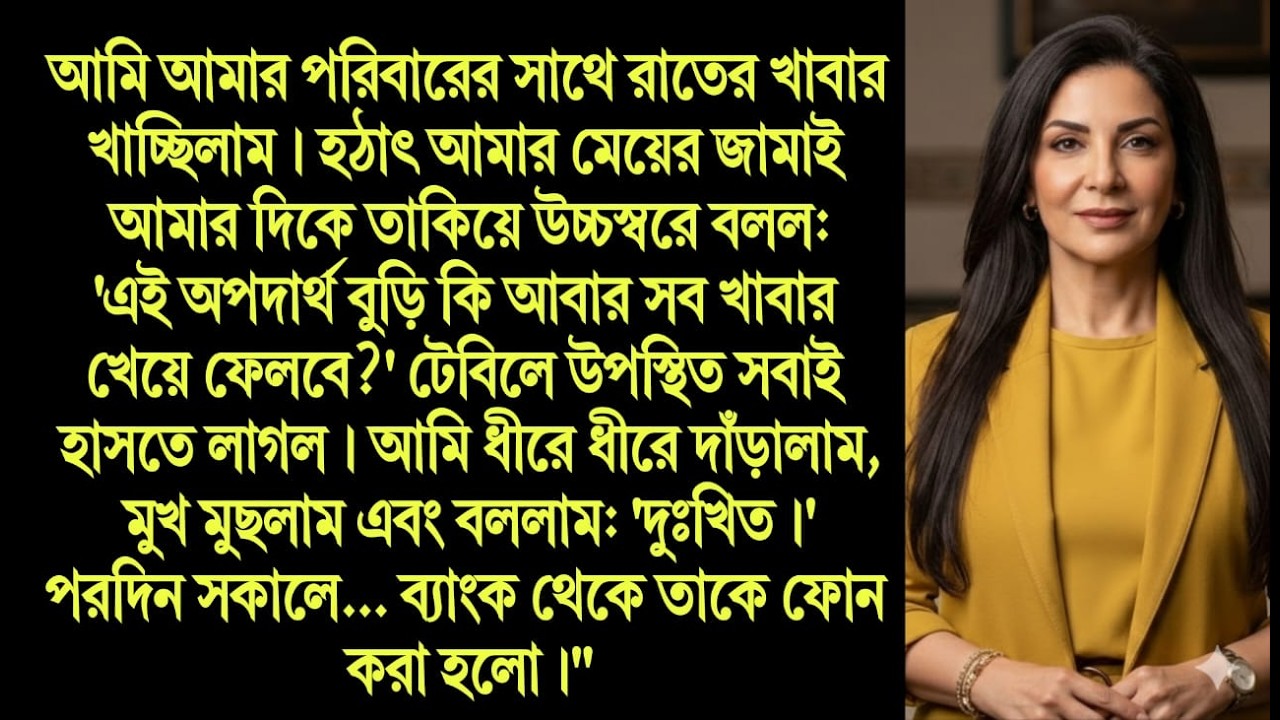 ডিনারে জামাই অপমান করে বলল, 