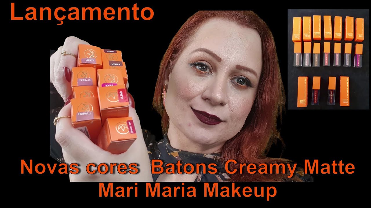 AS 9 NOVAS CORES DOS BATONS CREAMY MATTE ( GINGER GLOW) - MARI MARIA MAKEUP 🧡