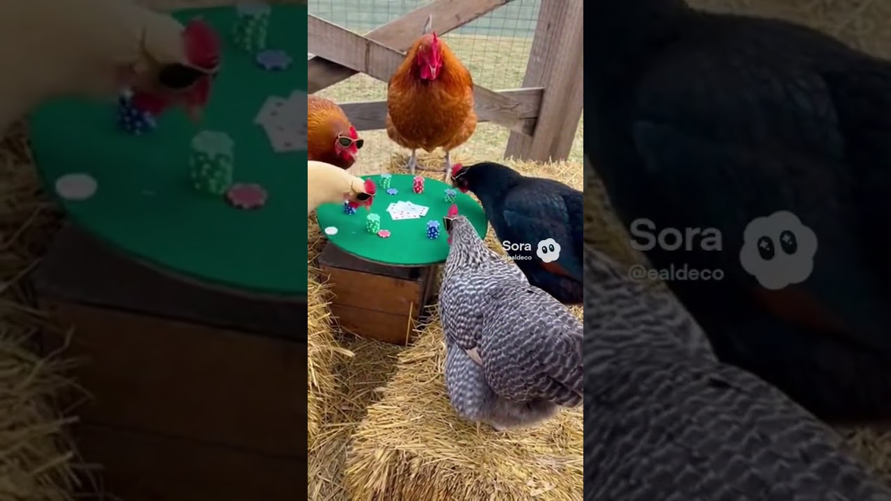 POV: You Join a Chicken Poker Game 🐔🃏