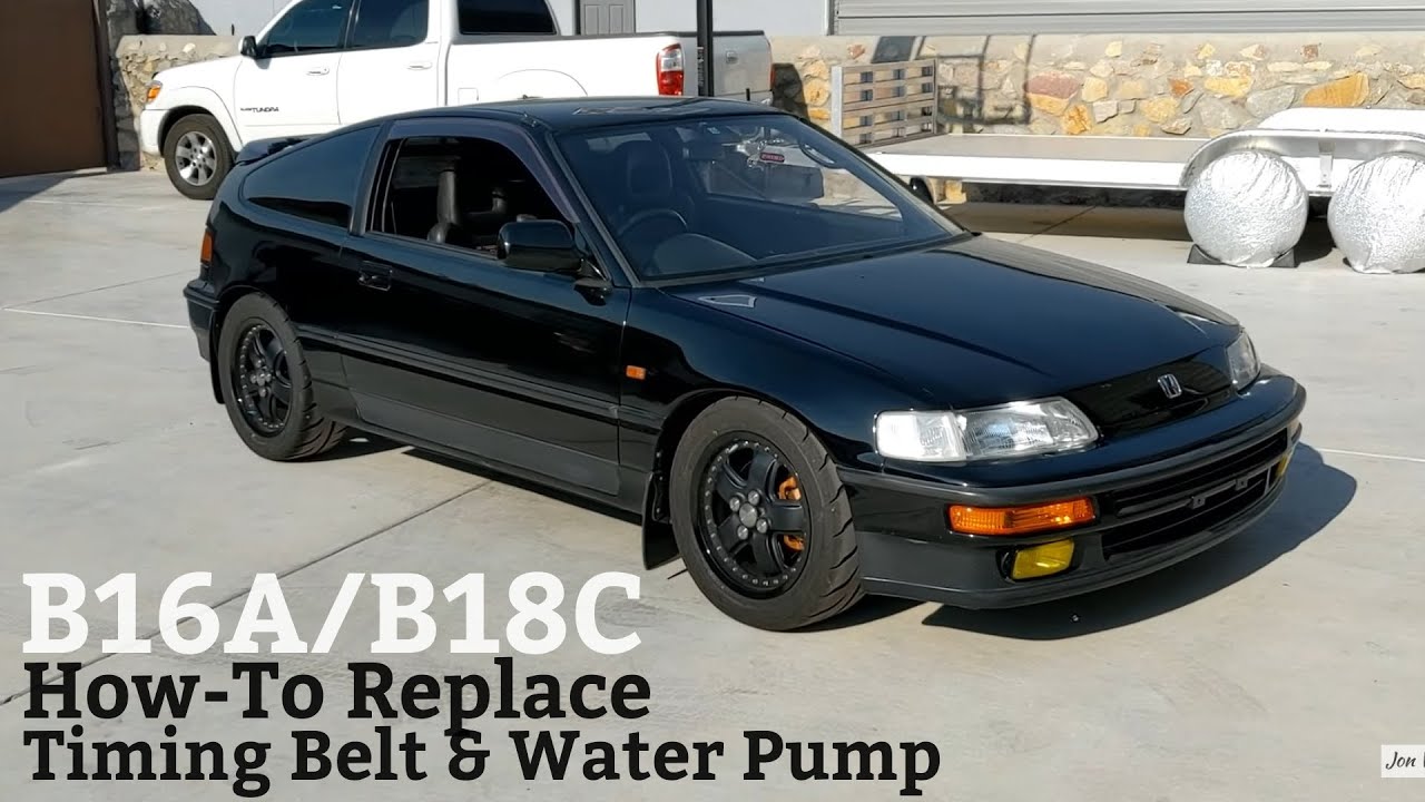 DIY How To Replace B16A & B18C DOHC VTEC Timing Belt and Water Pump (Cam and Crank Seals) EF CRX