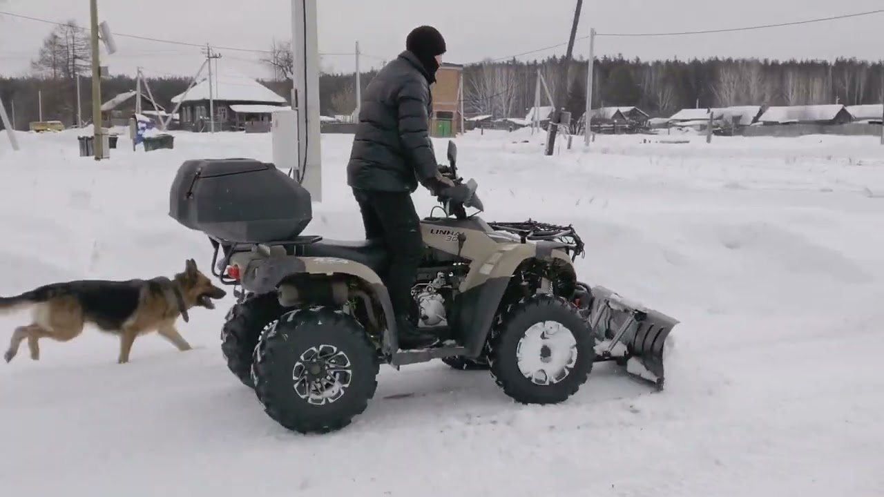 Огребли немного... Linhai-Yamaha D300 4*4 отвал Rival
