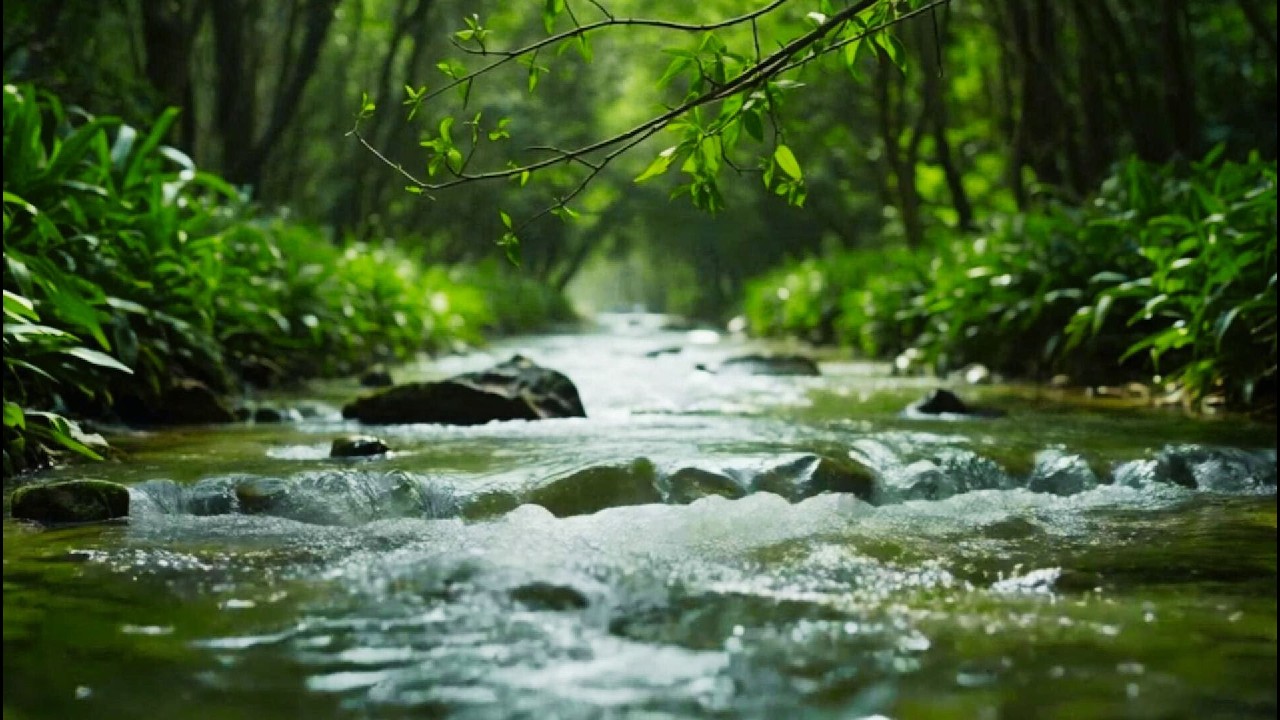 Relaxing River & Birds Ambience 🐦🌊 Nature Sounds for Sleep, Study, Focus