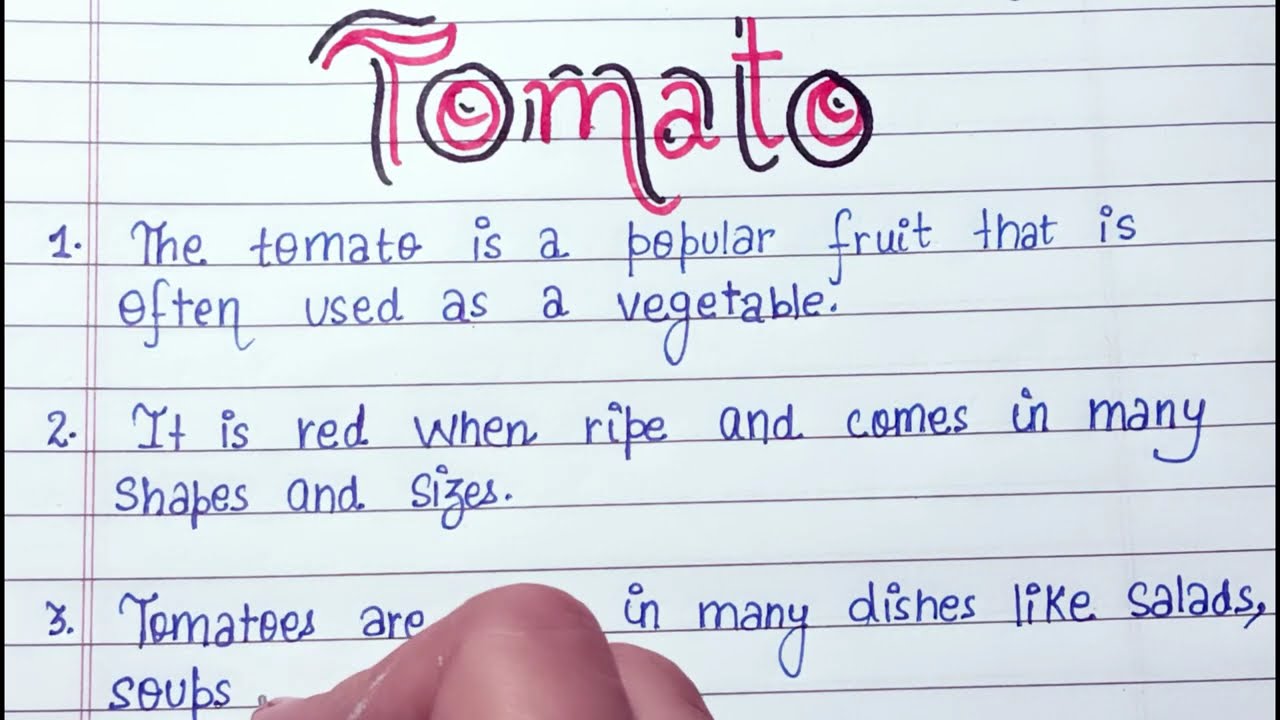 10 lines on Tomato in English|Essay on Tomato  in English|Essay on Tomato 10 lines in English