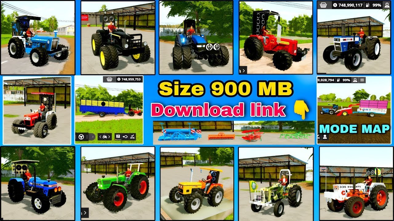 fs20 all Indian tractors mod pack download link only 900mb