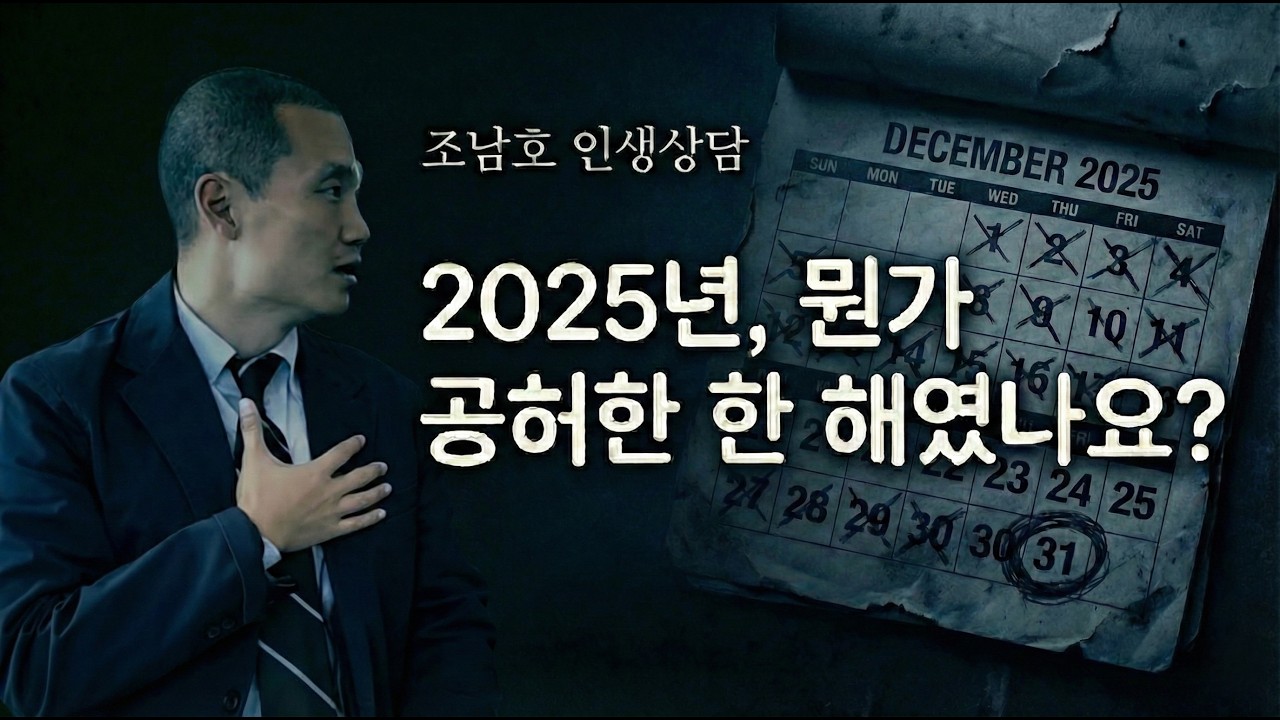 '2025년, 나는 잘 살아온 게 맞나?' 이런 질문에 뭔가 공허하고 허무할 때.