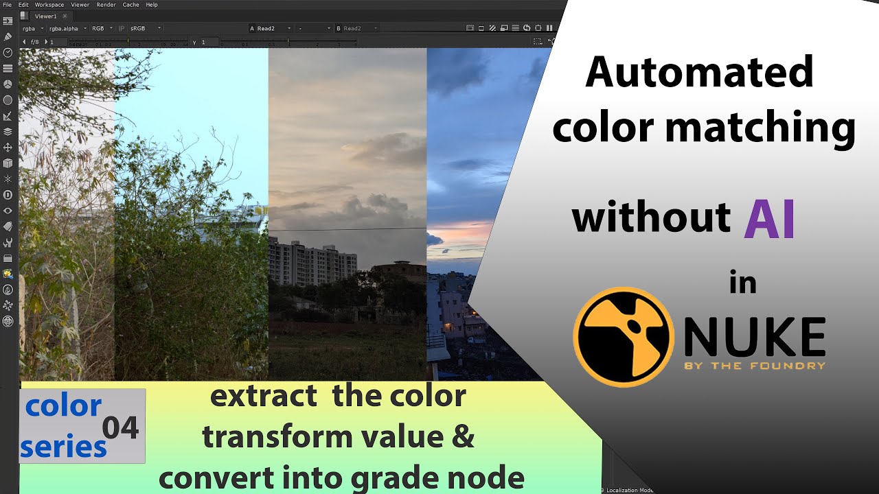 Nuke: How to extract color values from any reference image I Explore the  capability of MatchGrade.