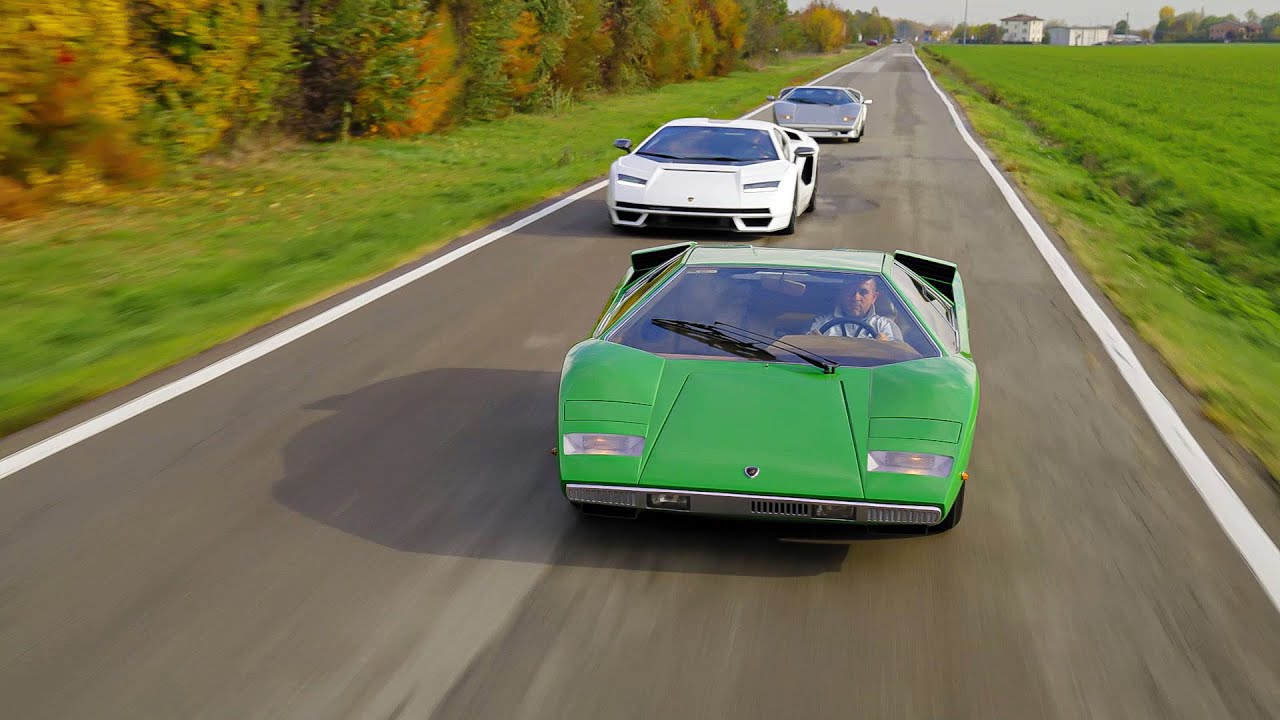 Lamborghini Countach old and new - LP400, 25th Anniversary and LPI 800-4