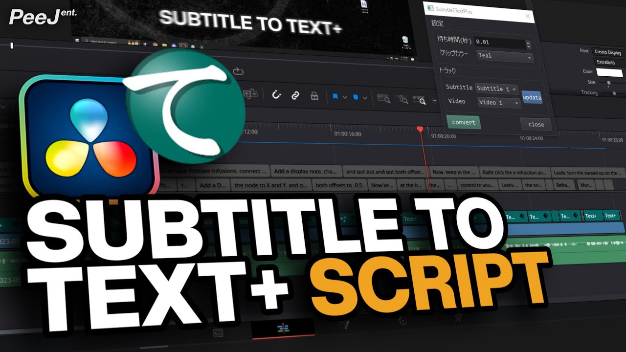 DaVinci Resolve | Автоматическое преобразование субтитров в текст + видеосюжет
