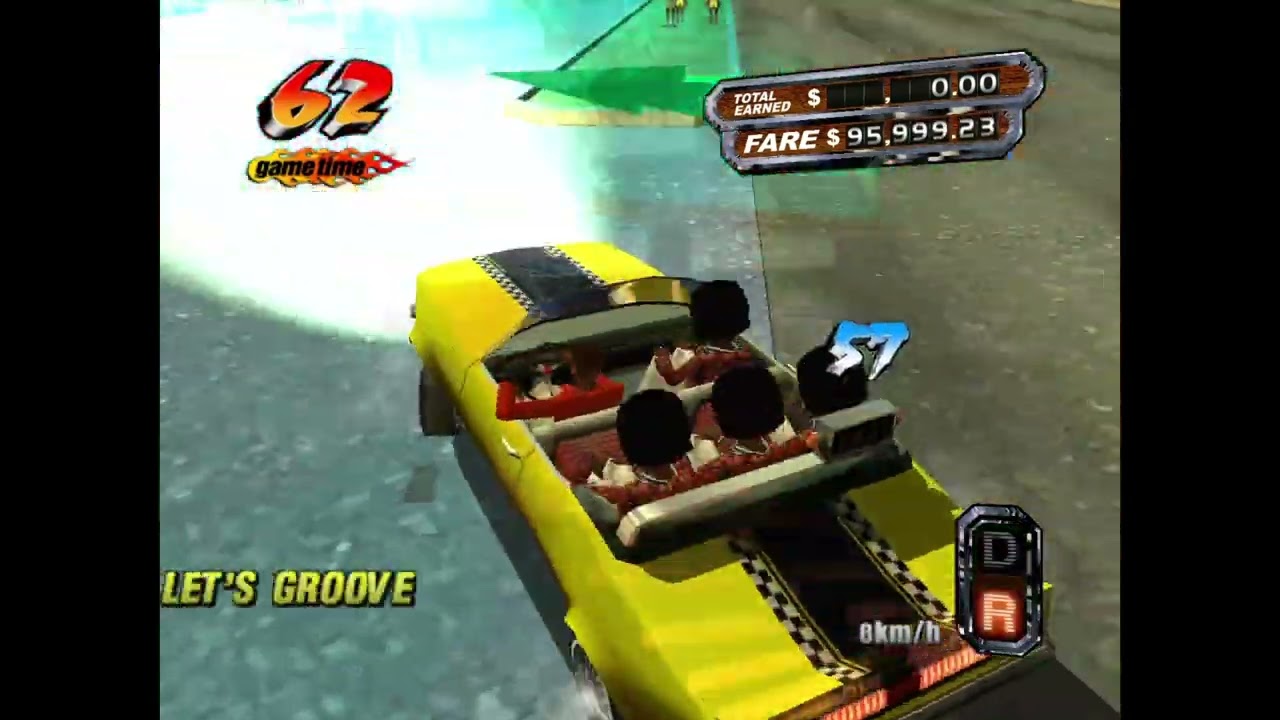 Crazy Taxi 3 - $99,999.99 with 4 customers in Glitter Oasis!
