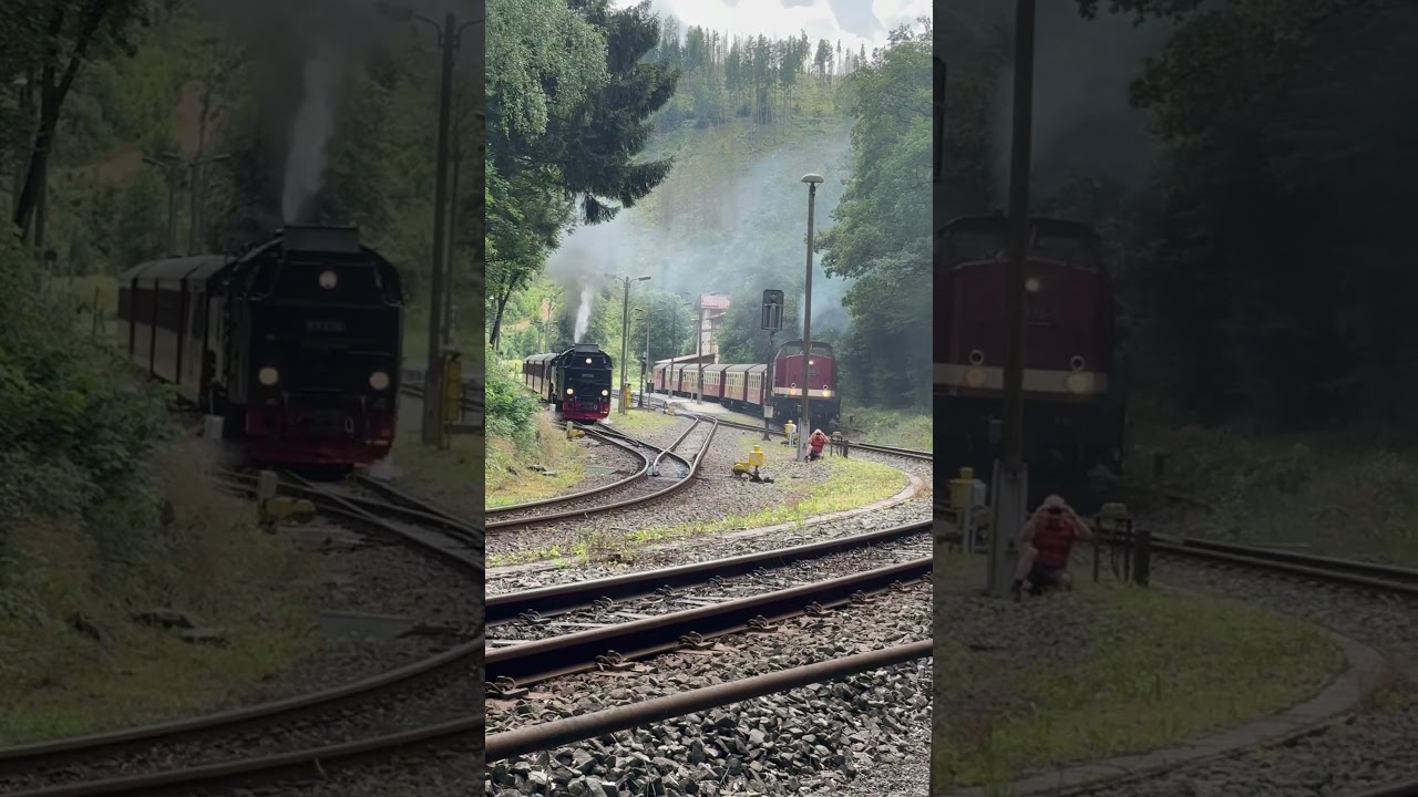 Doppelausfahrt Hsb #train #trainspotting #railway #Hsb#dampflok #harz