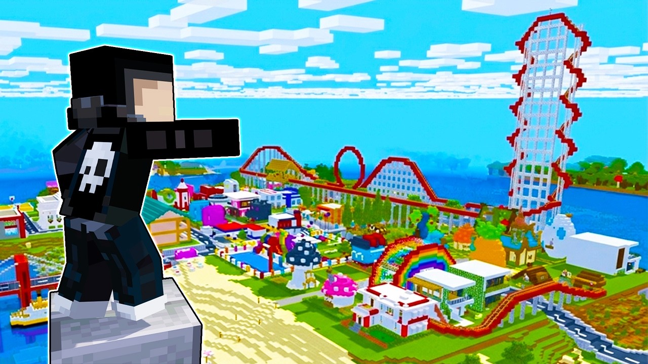 I Built a GIANT ROLLER COASTER in Minecraft!