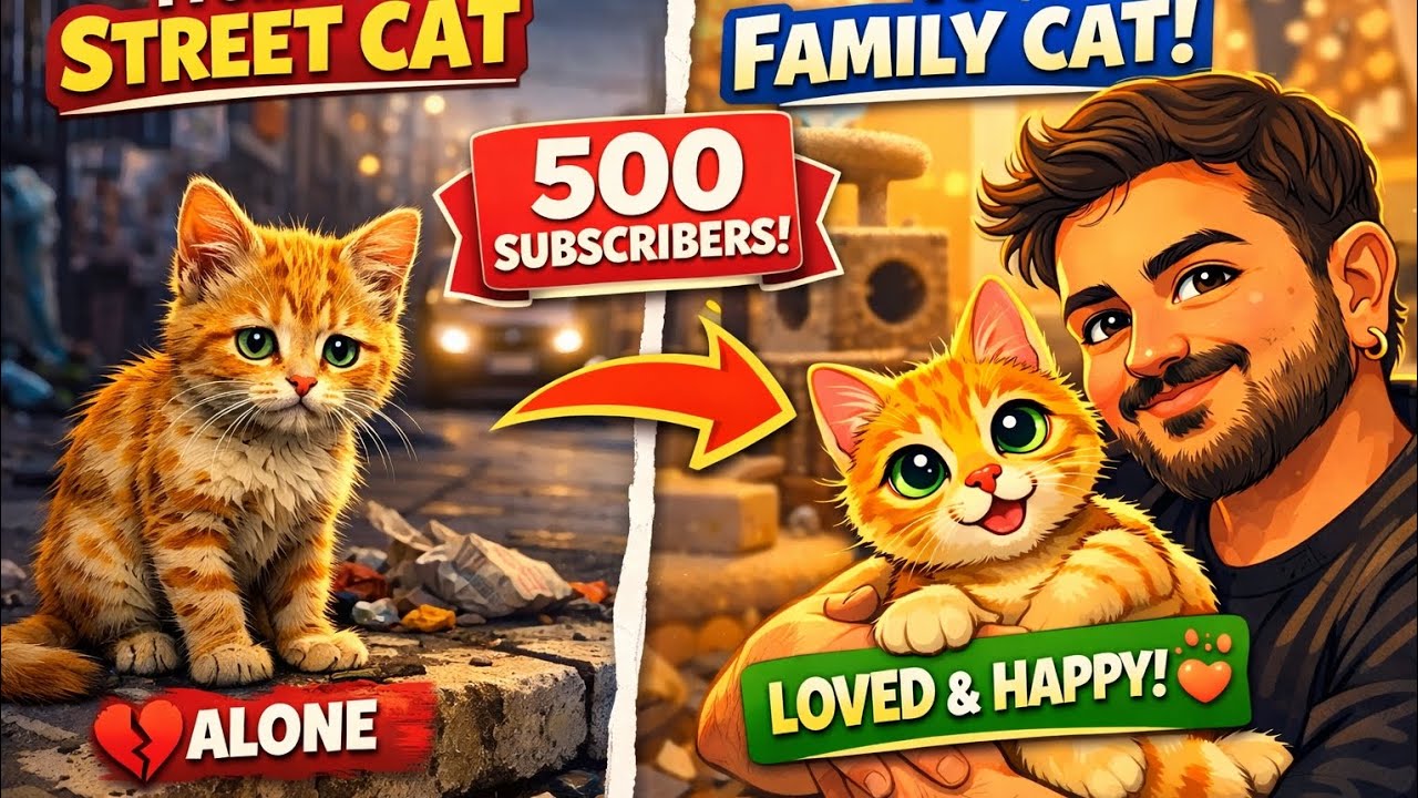 “From Roadside to Family 🐾❤️”Thank You 500 Subscribers | @sonikittyfamilyvlogs 