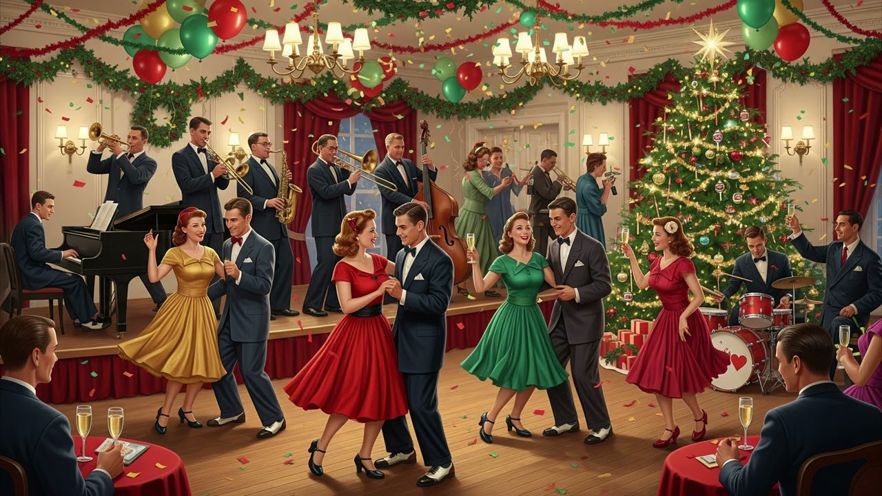 🎼 Fast Big Band Swing Jazz for Christmas & New Year's Party🎄 🎺 Upbeat 1940s Holiday Music 🎷