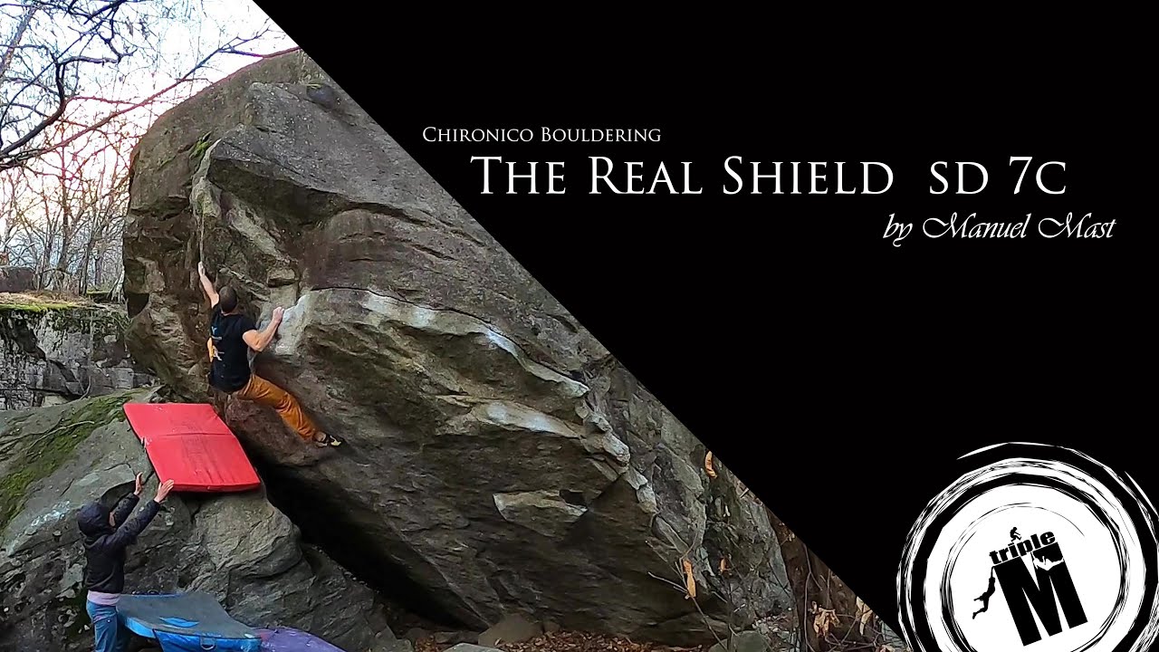 The real shield sd 7c - Chironico - Ticino Bouldering by Manuel
