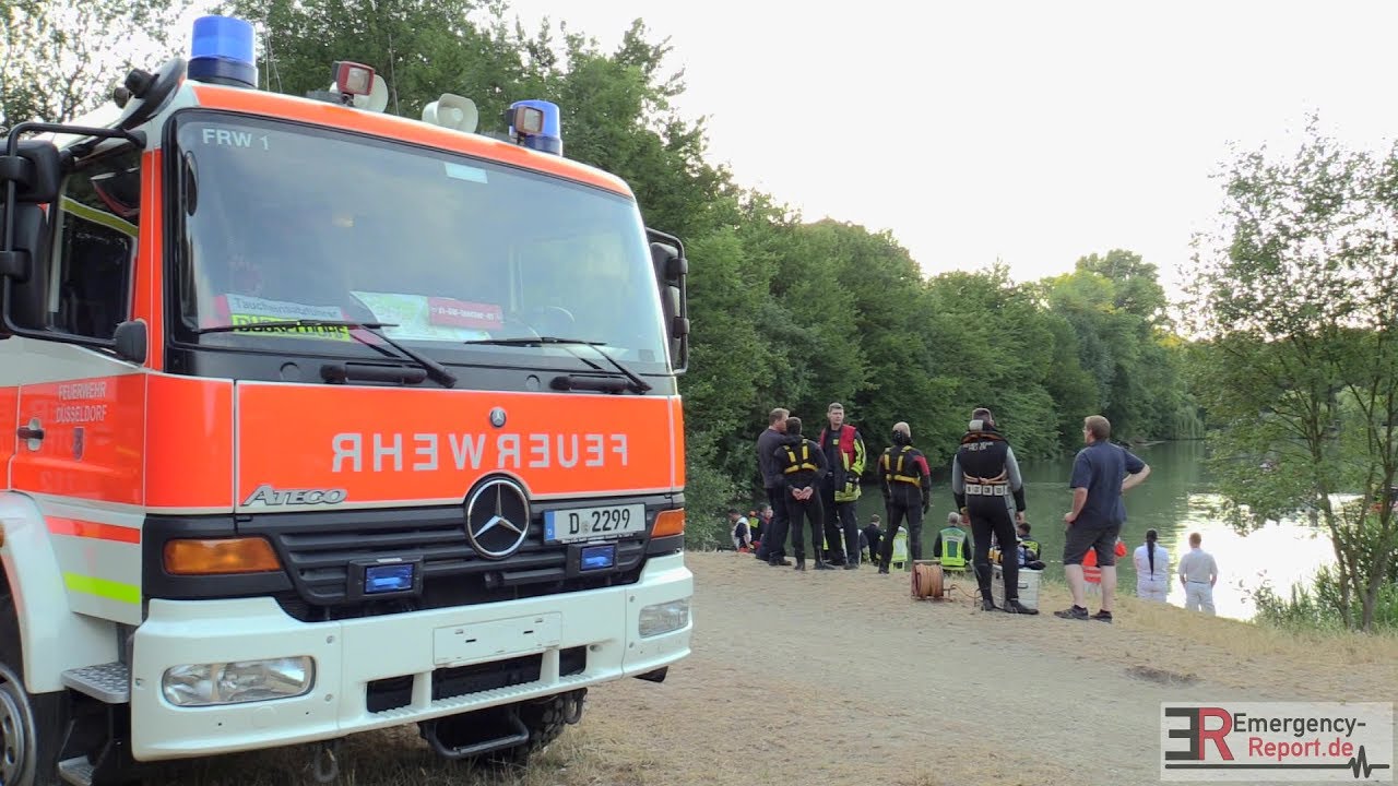 [T&Ouml;DLICHER BADEUNFALL IN D&Uuml;SSELDORF] - Mann ertrank im Zamek-See ~ Stundenlanger Gro&szlig;einsatz -