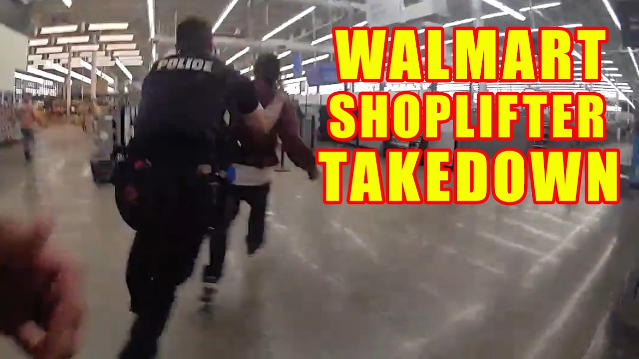 Bodycam Footage - Walmart Shoplifter Thinks She Can Outrun the Police