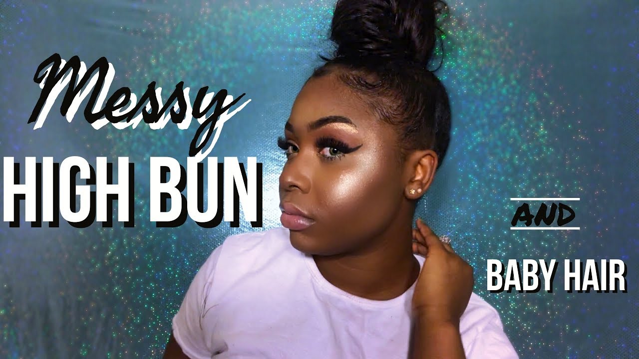 How to | Messy Bun Tutorial w/Weave + edges