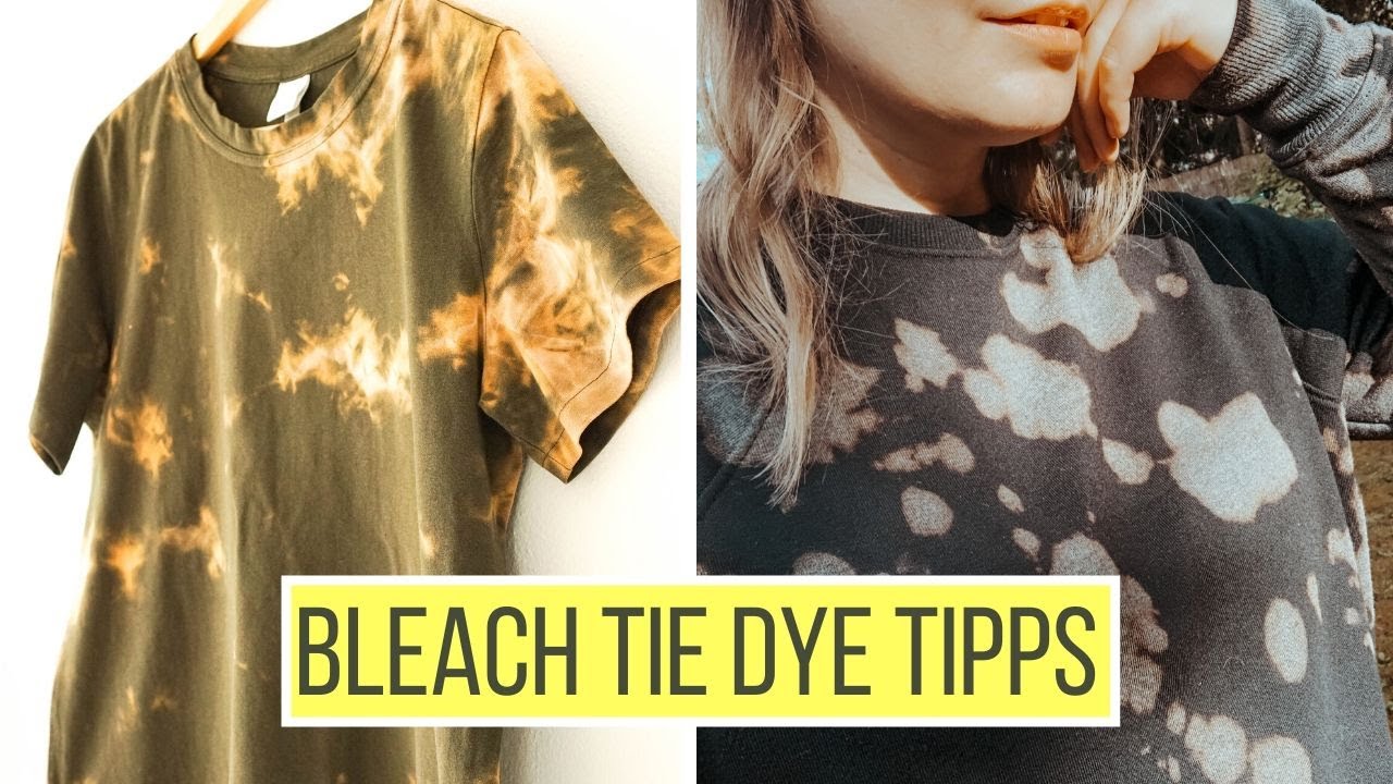 Bleach Tie Dye: 5 Tipps & Tricks | Reverse Tie Dye | Tie Dye mit Bleiche|Fashion Upcycling - DEUTSCH