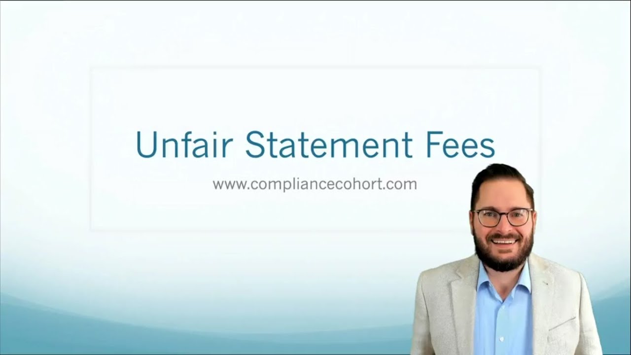Unfair Statement Fees
