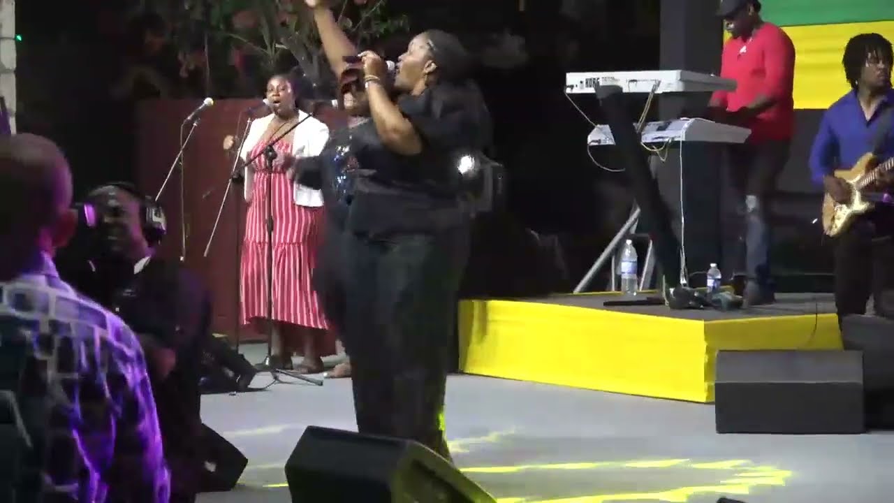 sis pat at Mandela Park at labour day concert