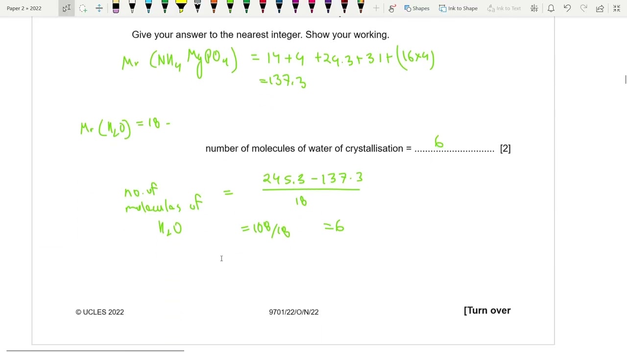 9701/22/O/N/22 | AS LEVEL CHEMISTRY 9701 PAPER 1 | OCTOBER/NOVEMBER 2022 | PAPER 22