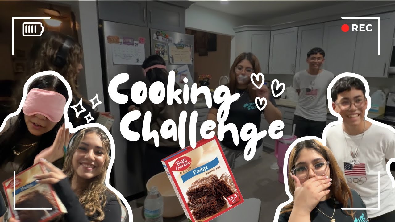 Baking BLIND, DEAF, MUTE, and HANDCUFFED! (cooking challenge)