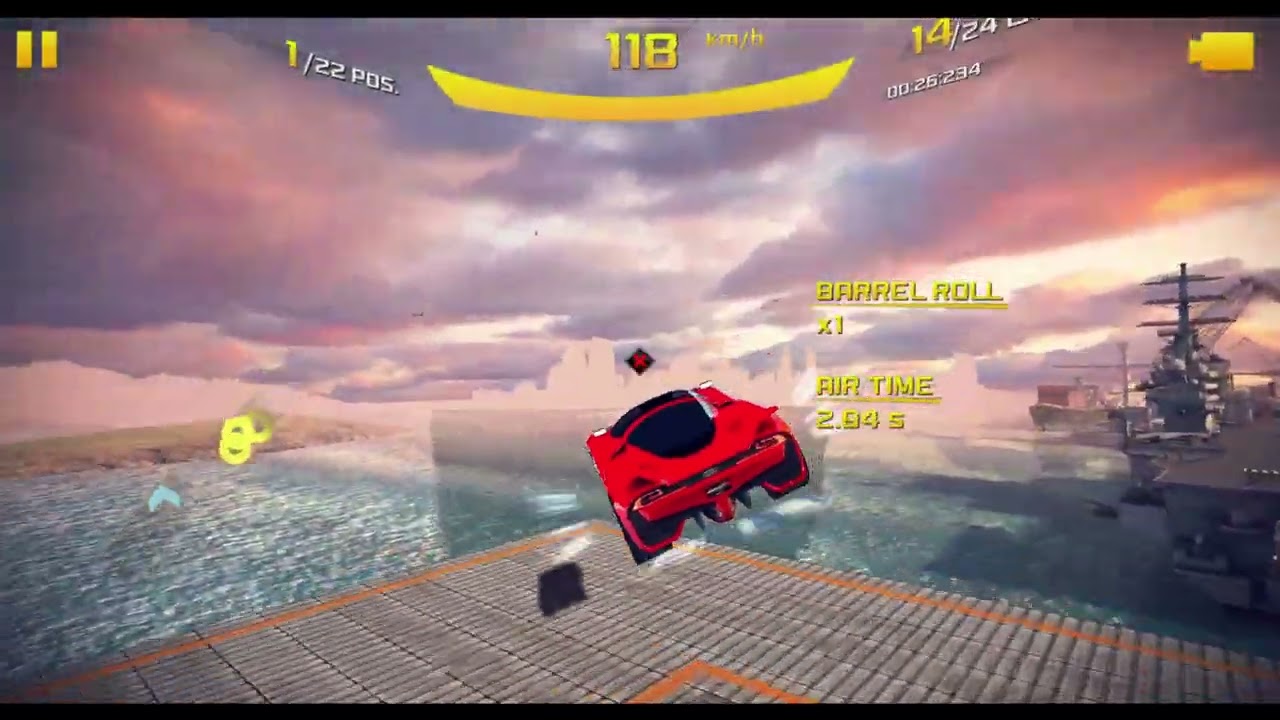 Asphalt 8 - SSC Tuatara (950 км/ч [Сан-Диего-Харбор, 22 гонщика, 24 круга]