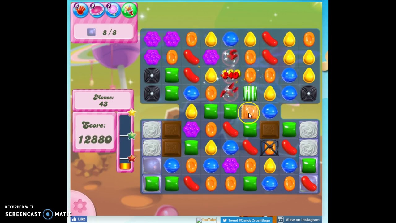 Candy Crush Level 107 Audio Talkthrough, 3 Stars 0 Boosters
