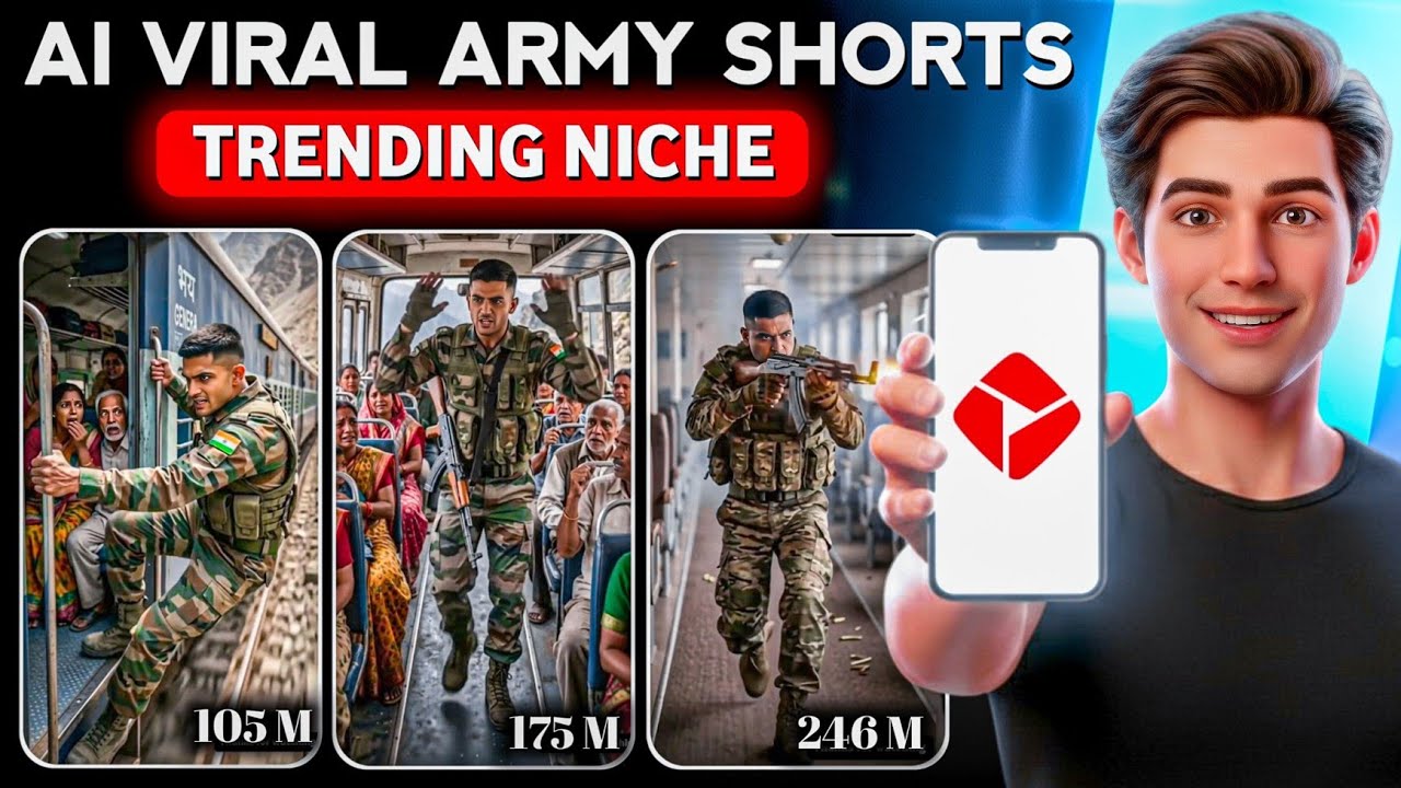 AI Viral Army Shorts Videos Using  Ai | Ai se video kaise banaye | How to make AI video shorts 