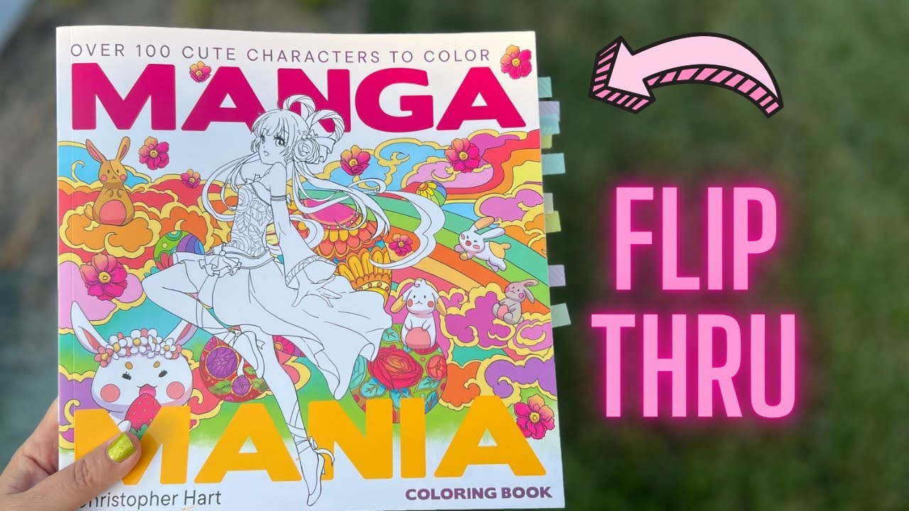 Manga Mania Coloring Book Flip Through/ Adult Coloring