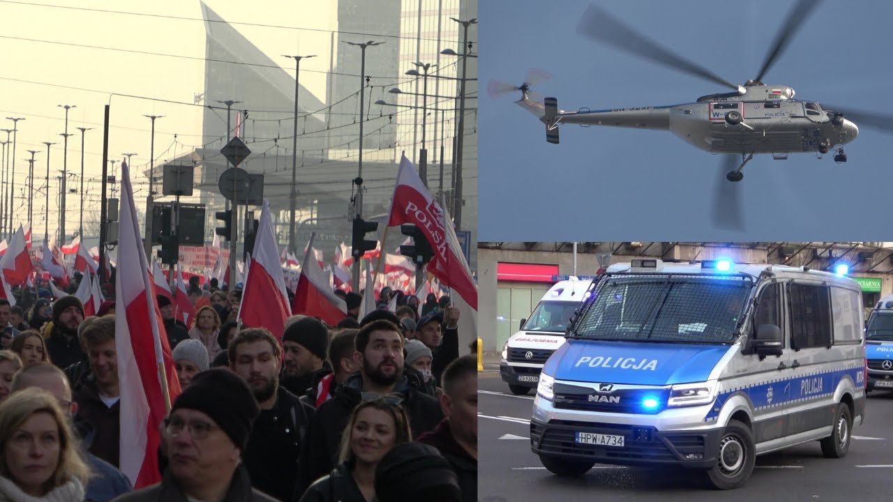 Marsz Niepodległości 2021 - Zabezpieczenie i przejazdy służb