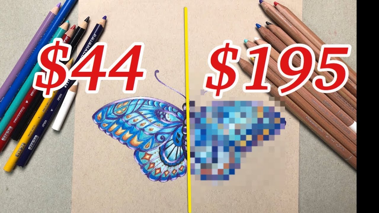 CHEAP vs. EXPENSIVE - Colored pencils - $44 Vs. $195