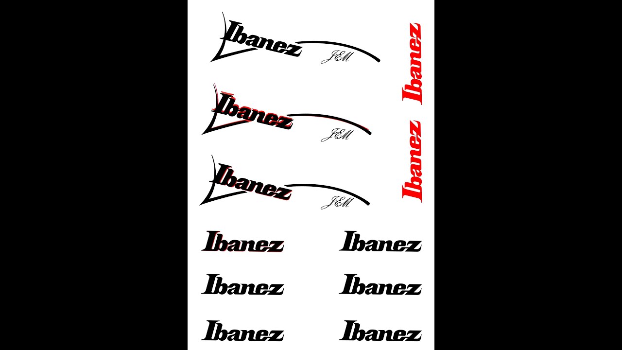 Ibanez headstock waterdecal