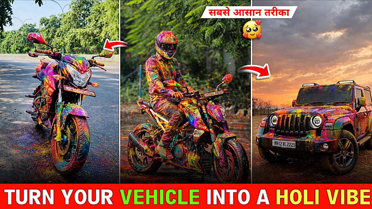 Turn Your Bike | Car Into Holi Vibe 😍✨ | New ChatGPT Prompt | Holi Photo Editing 2026